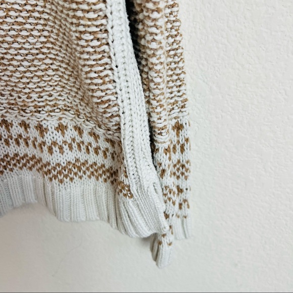 Old Navy Cream & Orange Vintage Knit Pattern Sweater - Picture 4 of 6